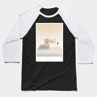 Minimal  Serene Acropolis Athens Poster Baseball T-Shirt